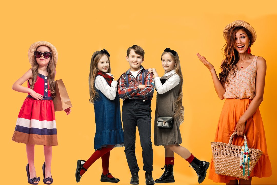 Kids and women modelling clothing from Day to Day Fashion